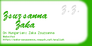 zsuzsanna zaka business card